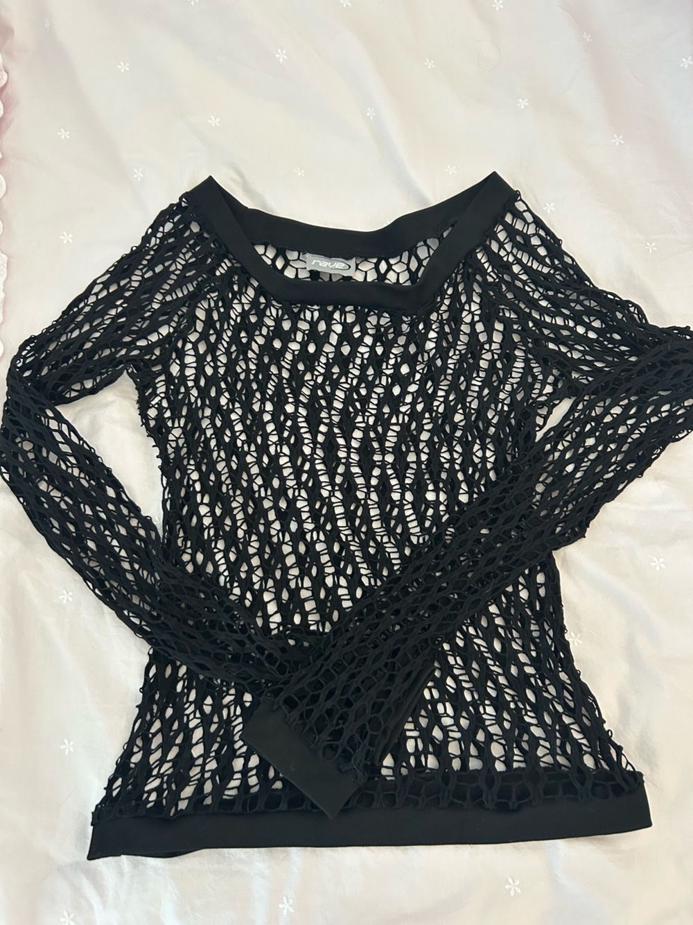Y2K Rave Fishnet Top